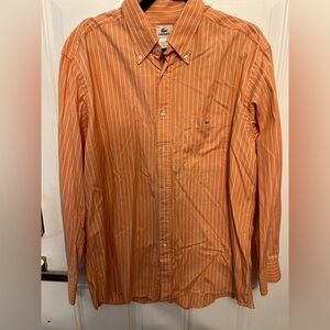 Lacoste Men's Casual Orange Striped Shirt